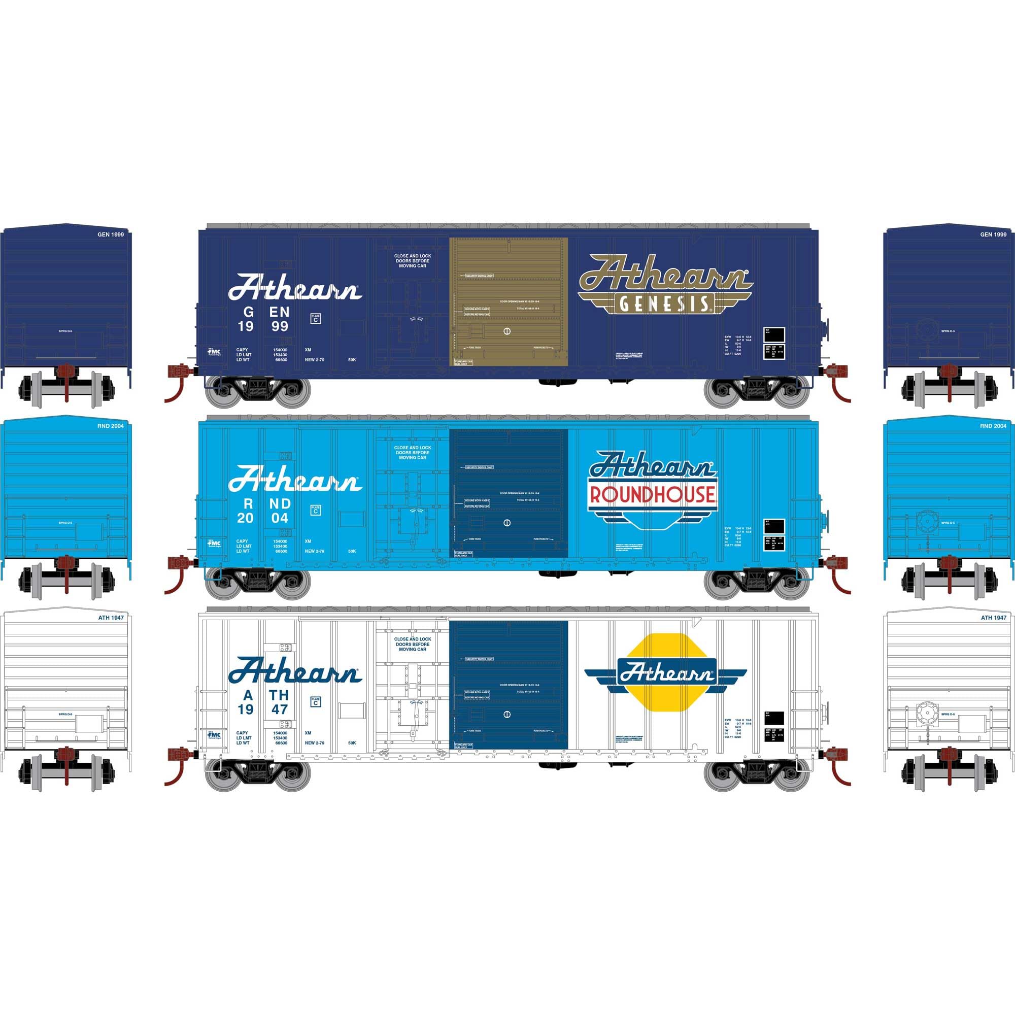 Athearn HO 50' FMC BoxRND #2004/ATH #1946/Genesis#19993 ATH26745 HO Rolling Stock