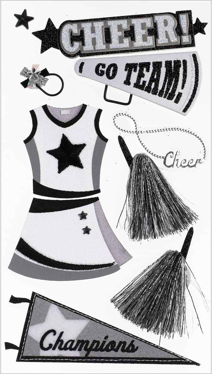 Jolee's Boutique Dimensional Stickers, Cheerleading