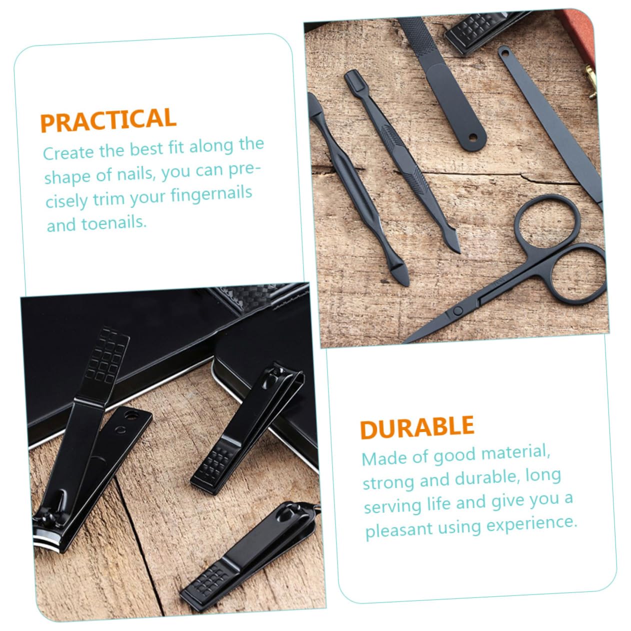 MAGICLULU 3 Set Manicure Set Di Chiodo Nail Kit Pedicure Kit Nail Grooming Kit Da Uomo Manicure Kit Kit Per La Cura Delle Unghie Major Nail Set Forbicine Per Unghie Suite