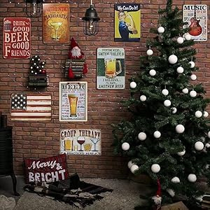 Prim Log House Sheep Primitive Plaque Sign Decorative Retro Metal Tin Sign Vintage Sign for Home Kitchen Coffee Shop Wall Decor 8×12 Inch