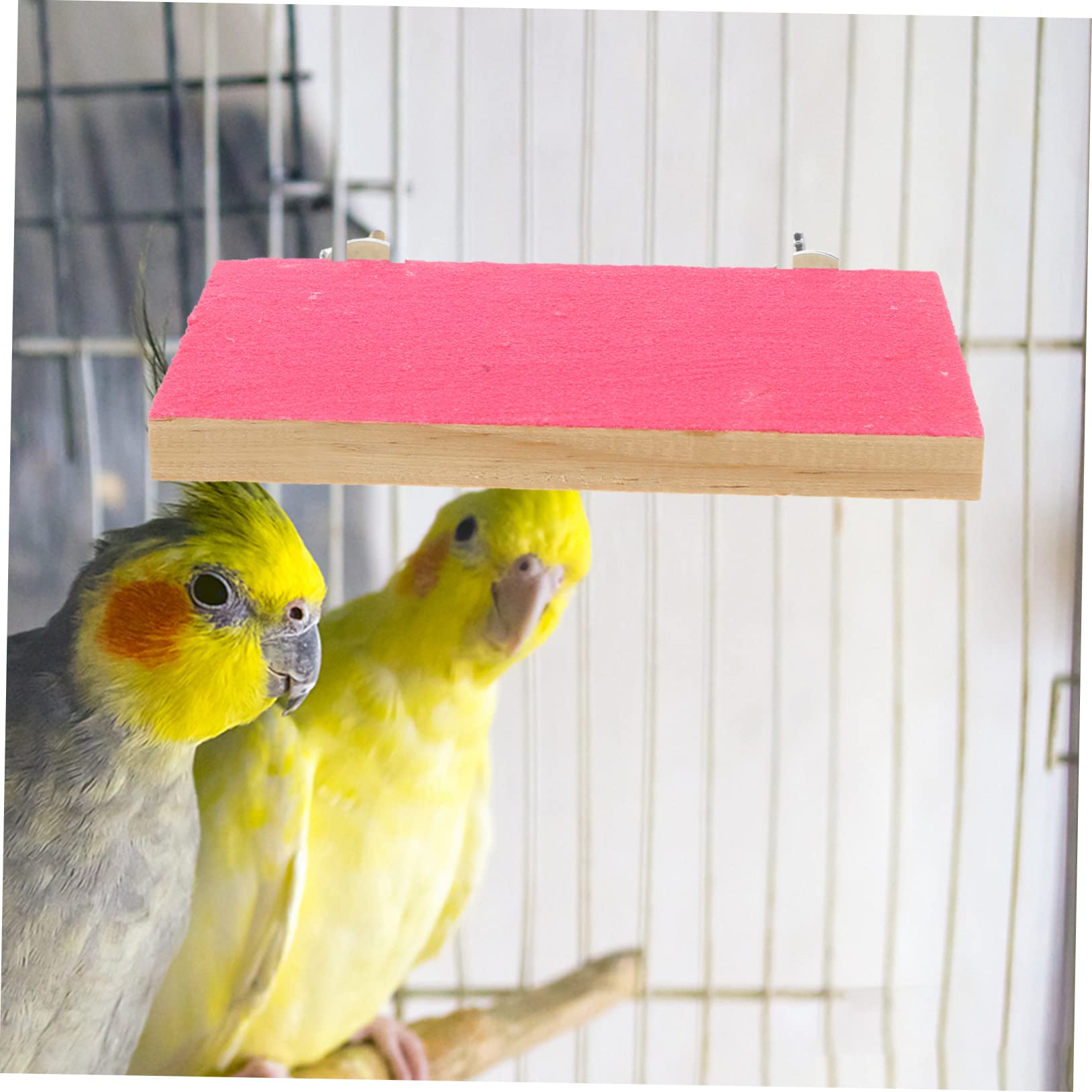 VICASKY 2pcs Bird Cage Accessories Parrot Perch Stand Cockatiel Platform Bird Toys