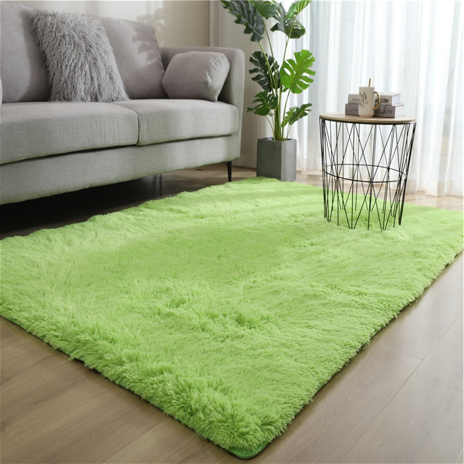 Tapis en peluche antidérapant et lavable pour le salon et la chambre