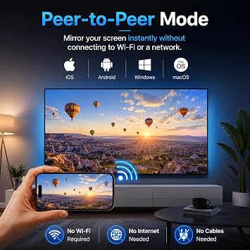 EZCast Ultra U2 4K Wireless Display Adapter WiFi 6, HDR, DLNA AirPlay Miracast, Screen Mirror & Extend for PC, Laptop, iOS & Android