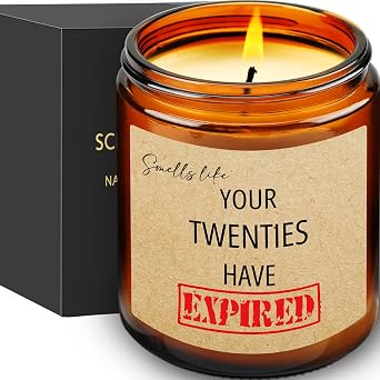 Funny 30th Birthday Gifts Perfect for Friends, Sons, Daughters, or Anyone Saying Goodbye to Their Twenties, Happy Birthday Gifts for Turning 30, Candle Gift Decor Celebrate The End of Your Twenties