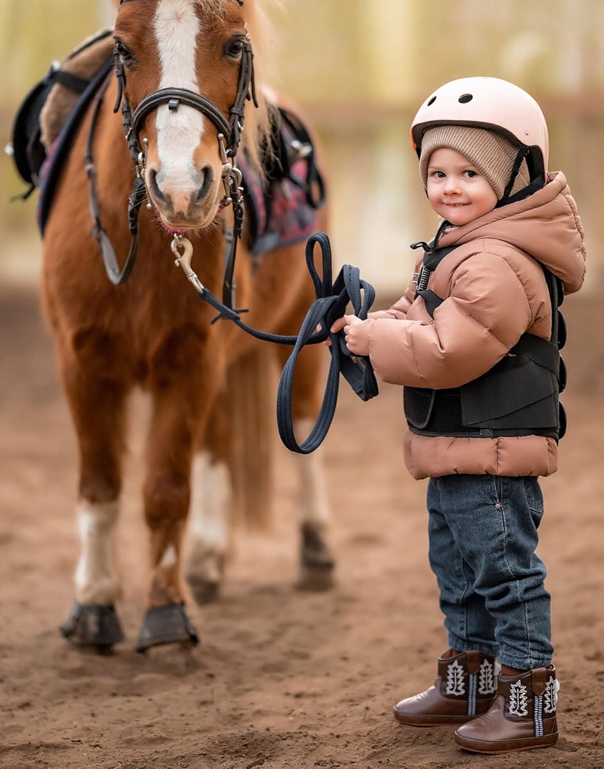 Jastore Leather Western Boots Cowboy Bootie Soft Sole Non-Slip Crib Shoes for Baby Infant Toddler - Image 6