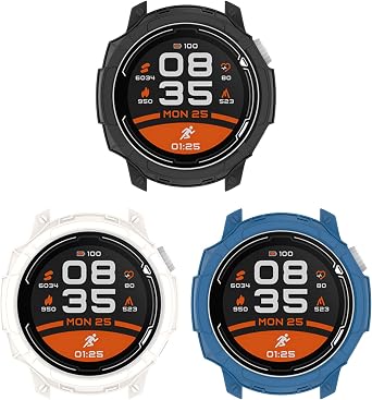 FitTurn Designed Case Compatible with Coros Pace 2 Smart Watch- Replacement Rugged Protective Case [NO Screen Protector] TPU Bumper Case Protective Cover Frame Black,White,Blue
