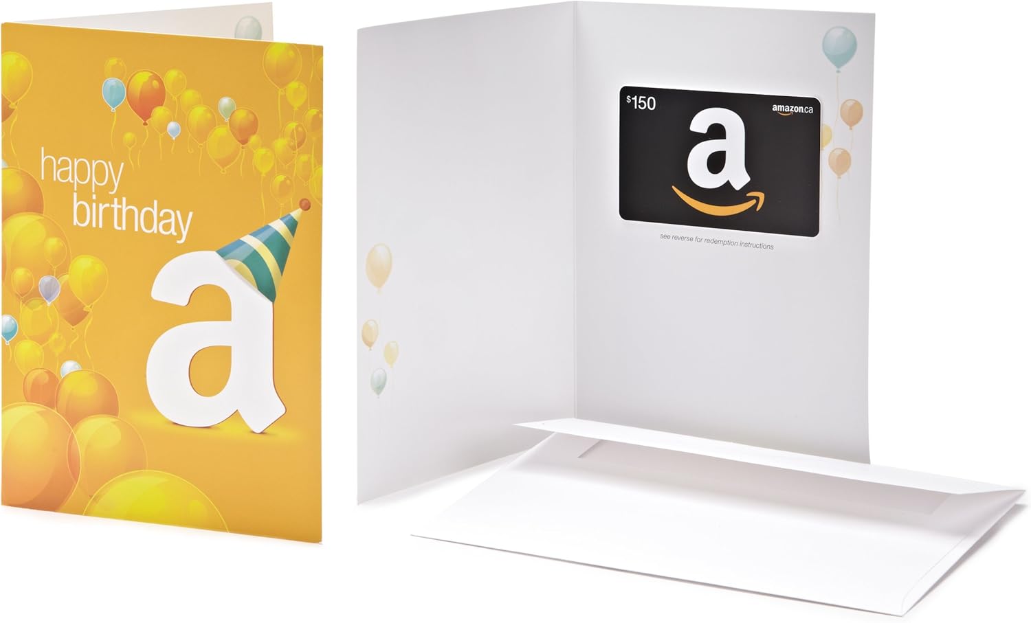 Amazon.ca 150 Gift Card in a Greeting Card (Birthday Balloons Design