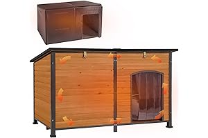 Aivituvin 59" Extra Large, Outdoor Insulated Dog Kennel