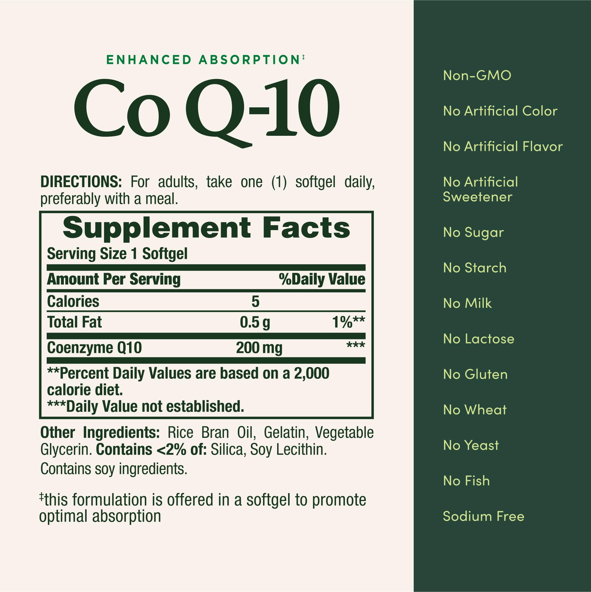Nature's Bounty CoQ10 200 mg Softgels, Heart Health & Cellular Energy Support, Twin Pack, 160 Rapid Release Softgels