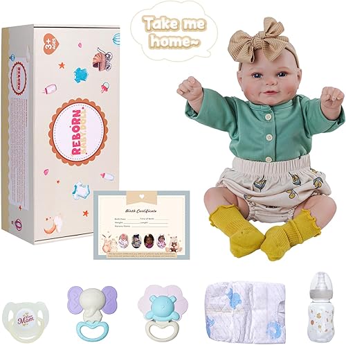 Miniatura 7 de BABESIDE Hedda - Muñecas de bebé recién nacidas realistas de 20 pulgadas, cuerpo suave y realista, muñeca de bebé recién nacida con kit de