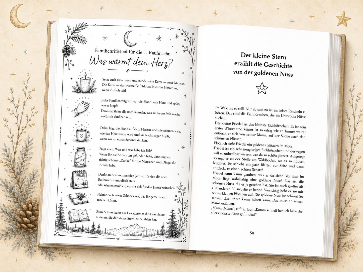 Das Rauhnächte Buch für Kinder und Familien: Gemeinsam Rituale entdecken, Wünsche erfüllen & zur Ruhe kommen – die Zauberzeit im Winter mit Wunschzettel zum Ausdrucken