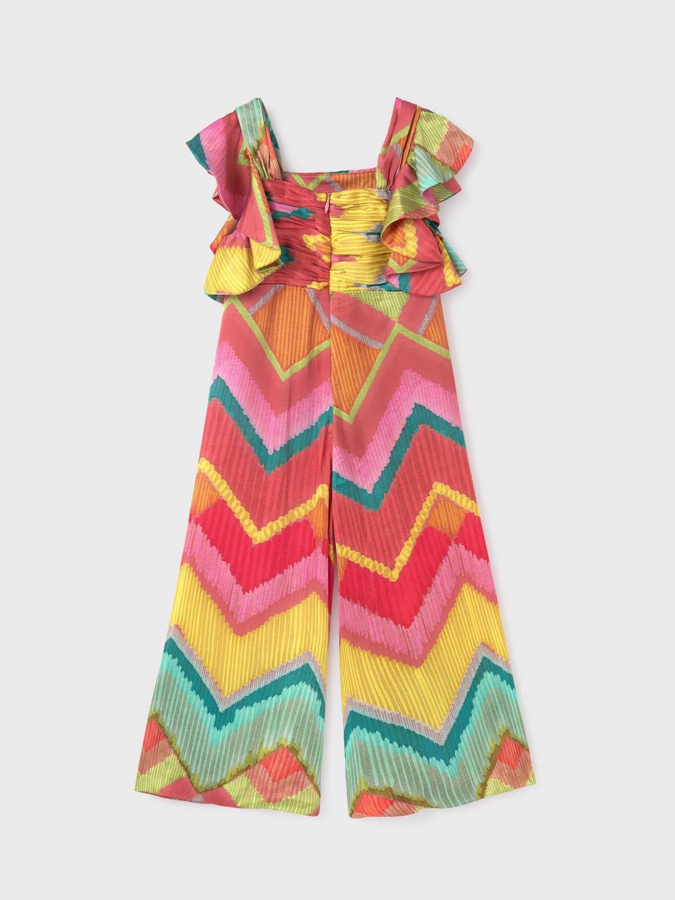 Abel & Lula Jumpsuit Satin gemustert für Mädchen Fuchsia