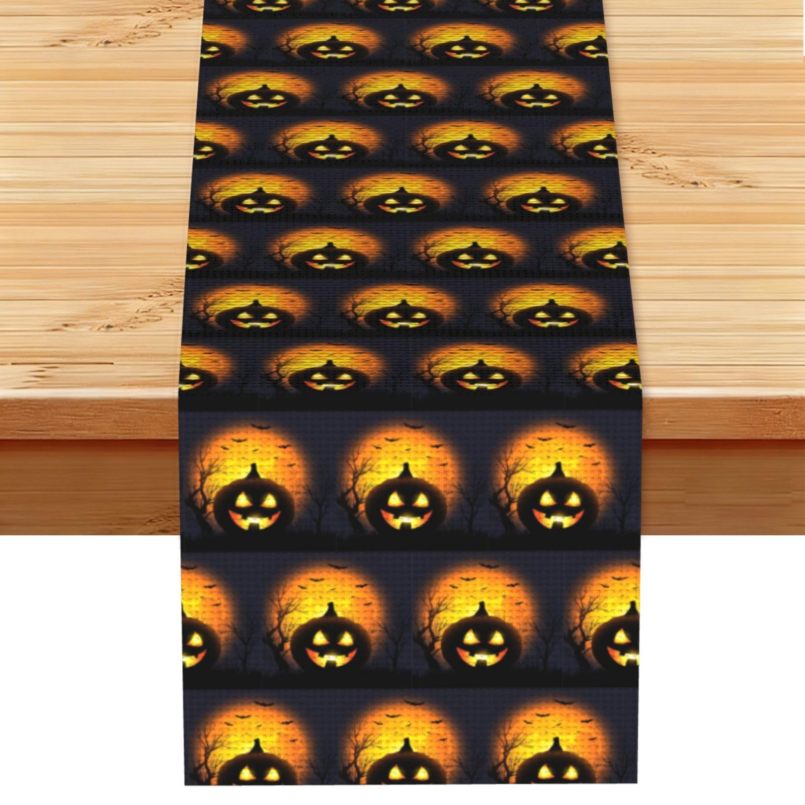 Halloween Stylish Printed Table Cloth, Decorative Table Runner 13x72in for Home, Party and Banquet Home Decor