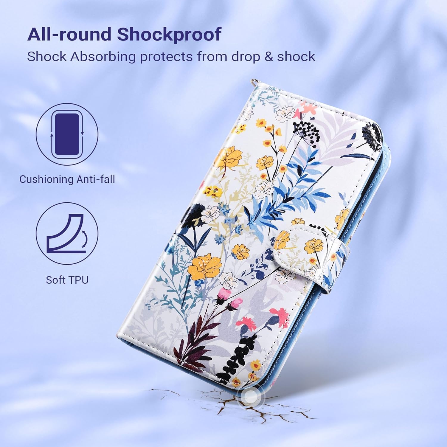 ULAK Compatible with iPhone 17 Wallet Case [RFID Blocking], Women PU Leather Shockproof Protective Folio Flip Cover with Card Holder Kickstand for iPhone17 6.3 inch 2025, Tropical Forest - Image 6