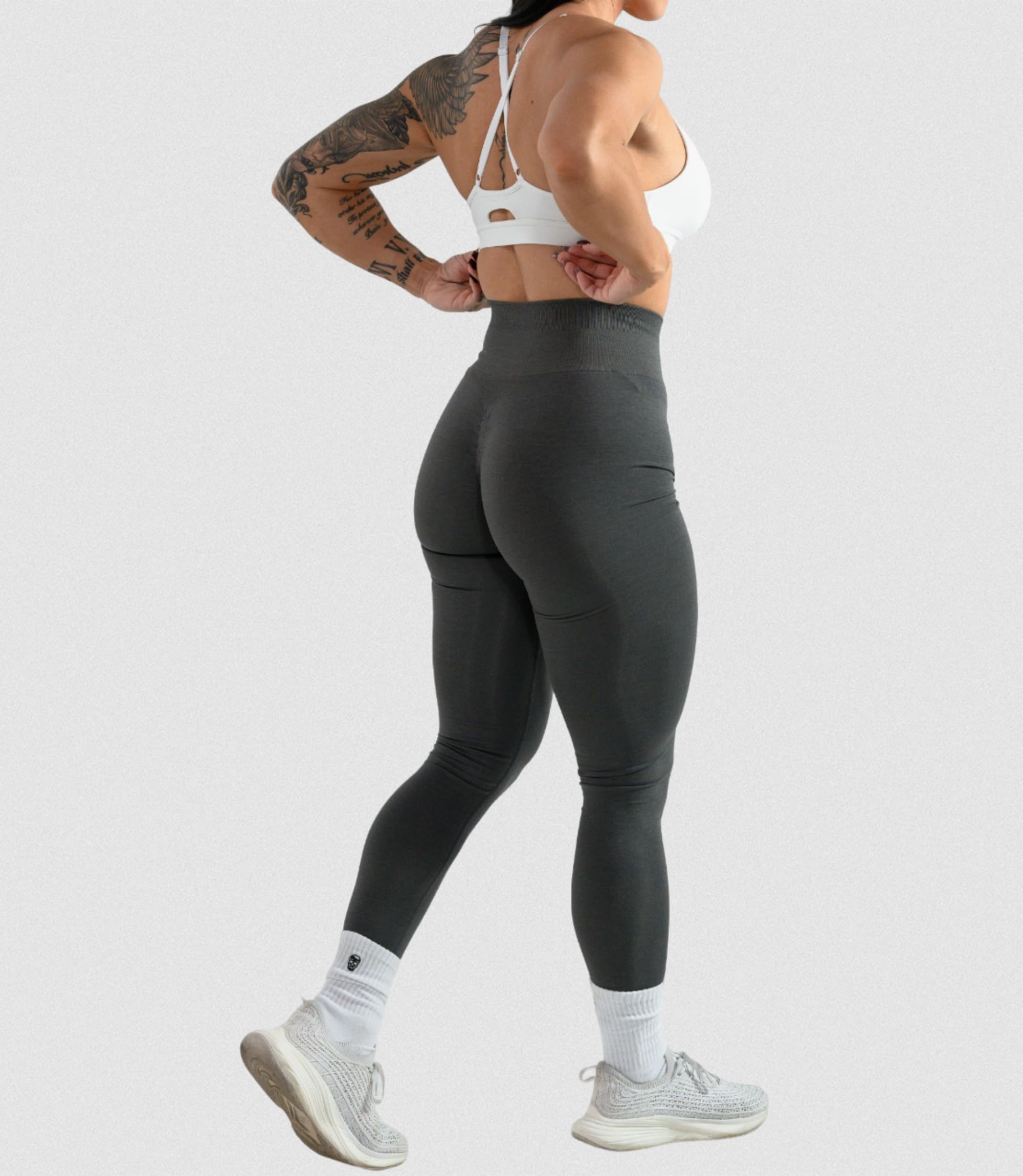 Gymreapers Bezszwowe legginsy treningowe Infinity dla kobiet, wysoka talia, bezszwowe legginsy do ćwiczeń, biegania, aktywnych spodni do jogi