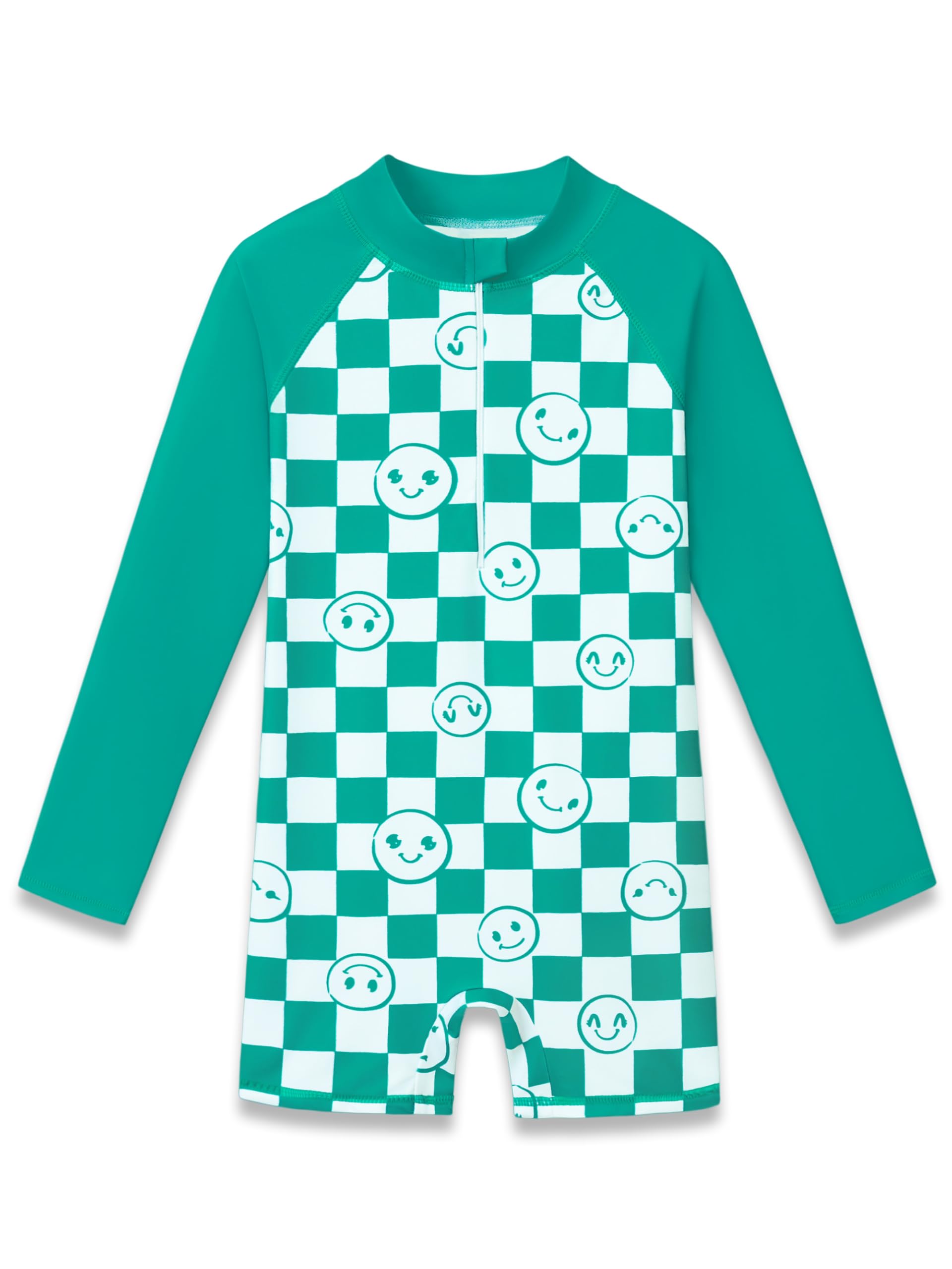 Dvenki Toddler Girls Long Sleeve Rashguard Swimsuit Zipper Sizes 2T-10