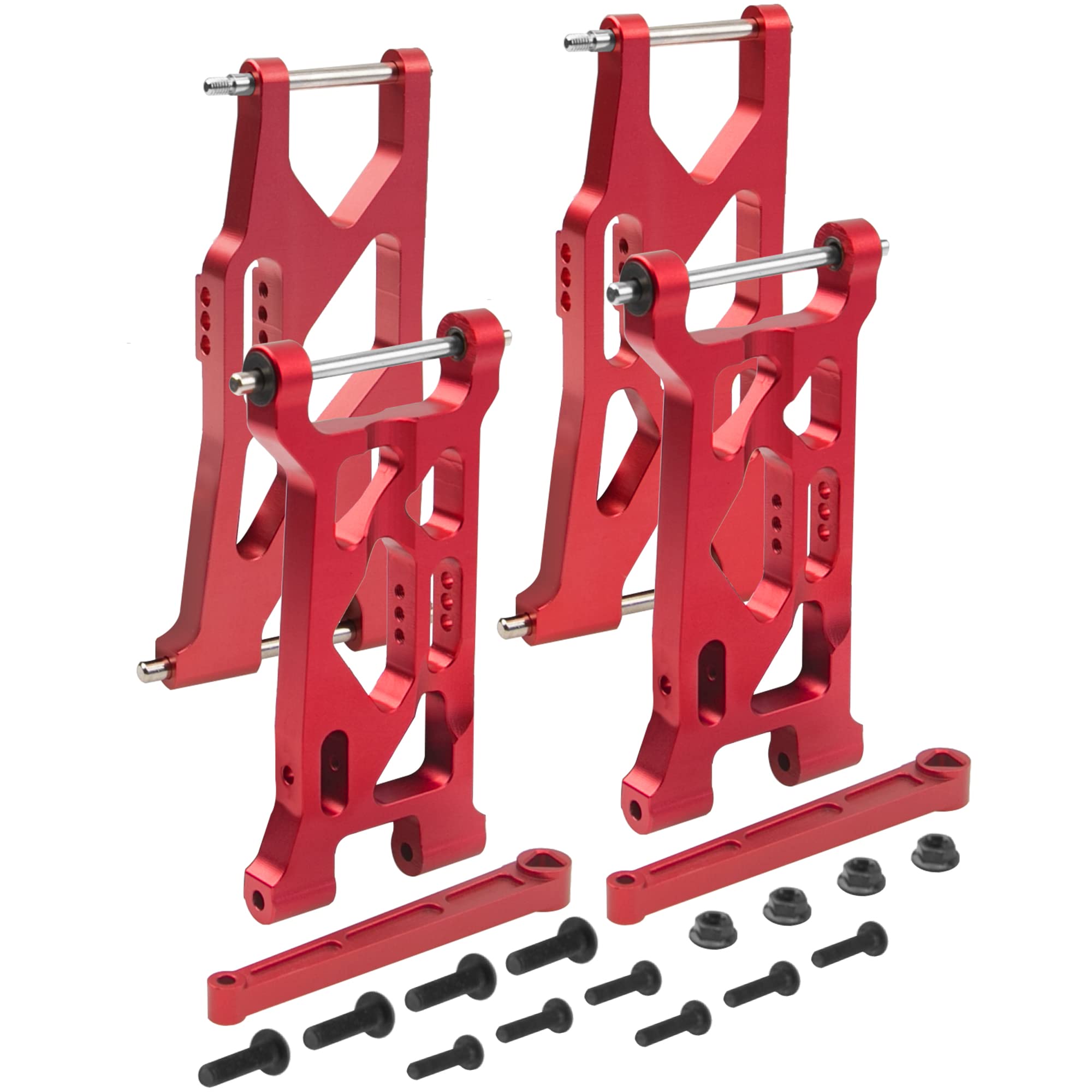 ShareGoo Metal Front & Rear Suspension Arms A-Arms Set Compatible with 1/10 Losi Tenacity TT Pro 4WD SCT DB Pro Course Truck Lasernut ULTRA4 U4 Buggy,