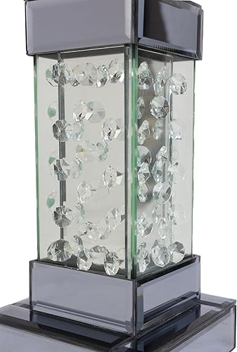 Miniatura 6 de Ebros Gift Moderno y elegante cristal biselado flotante de cristal y metal decorativo individual de 2.75 pulgadas de diámetro, candelabro, escultura