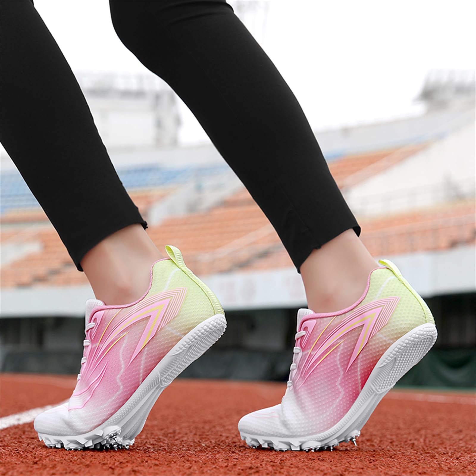 Zapatillas De Atletismo para Mujer para Niños Y Niñas para Saltos De Carrera con Clavos Transpirables