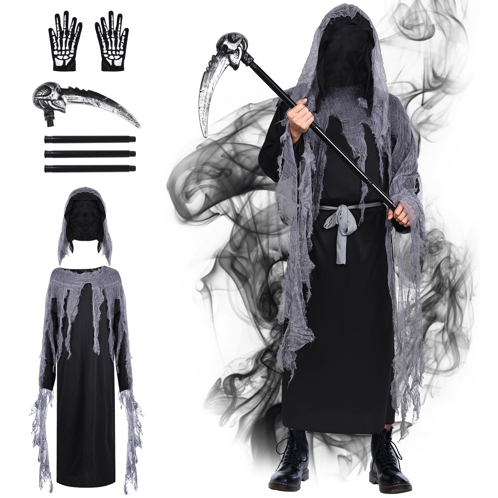 Buy Ulikey Halloween Grim Reaper Costume, Halloween Costumes with