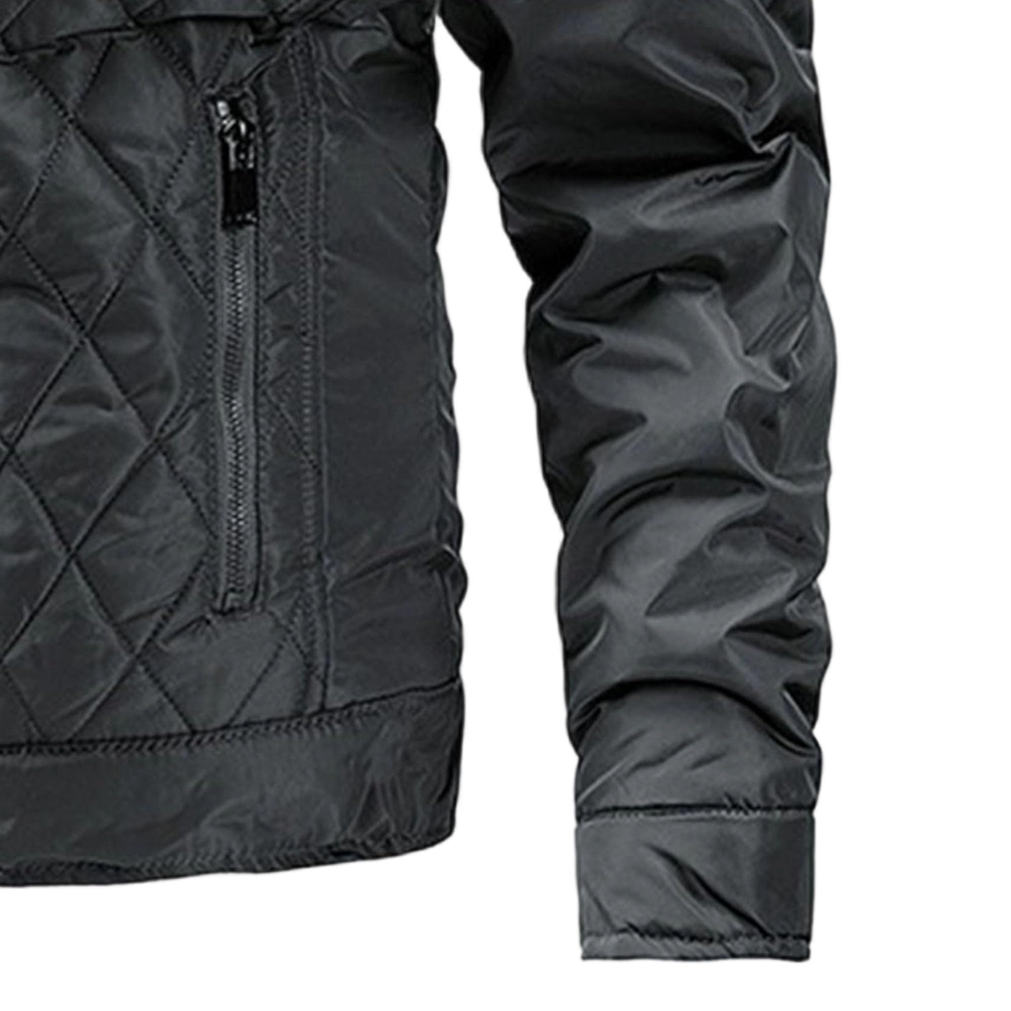 Męska diamentowa pikowana kurtka bomberka diamentowa pikowana wiatroszczelna kurtka zimowa odzież wierzchnia slim fit stójka