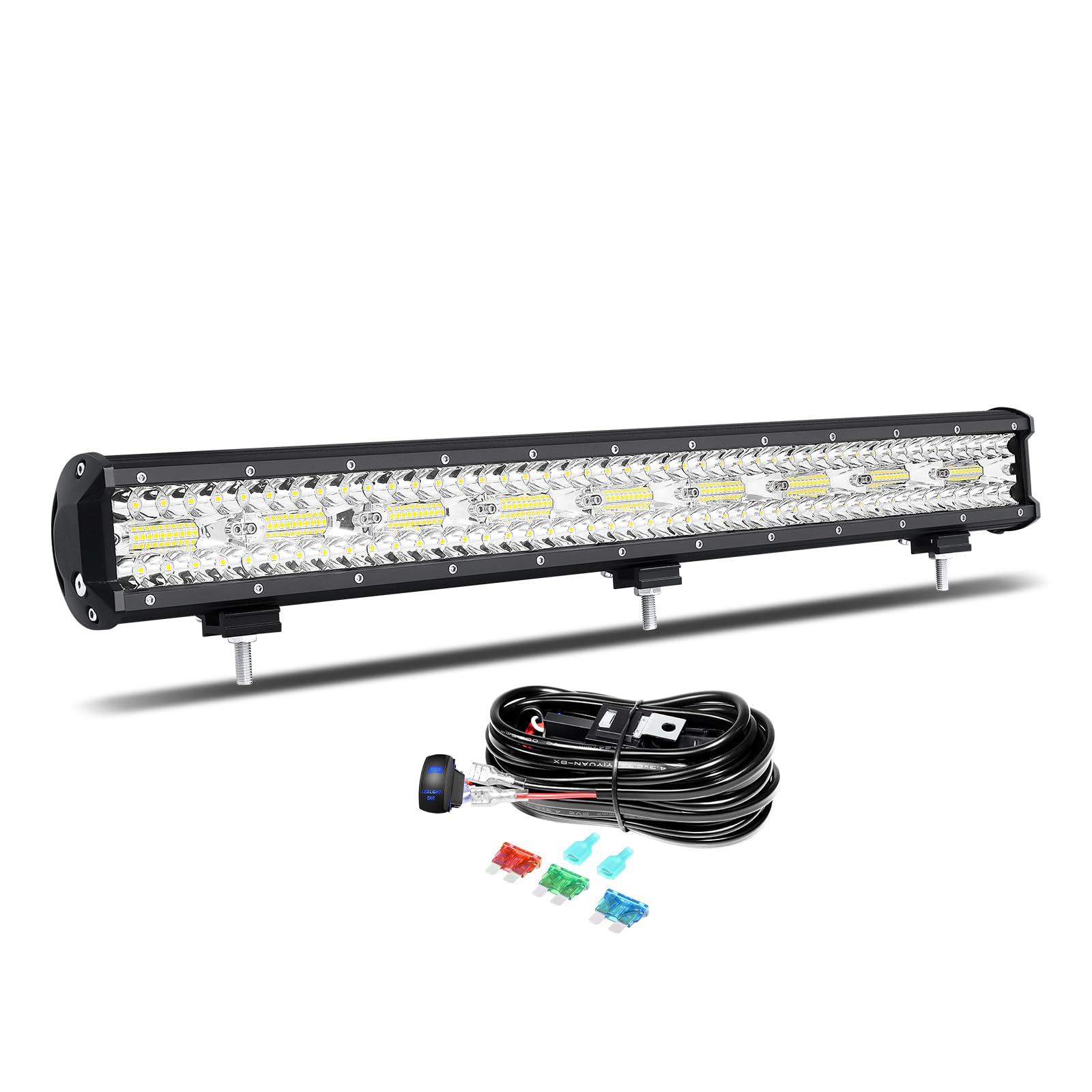 Willpower Rampe LED 66cm 540W Barre LED 12V 24V pour 4x4 Voiture Quad