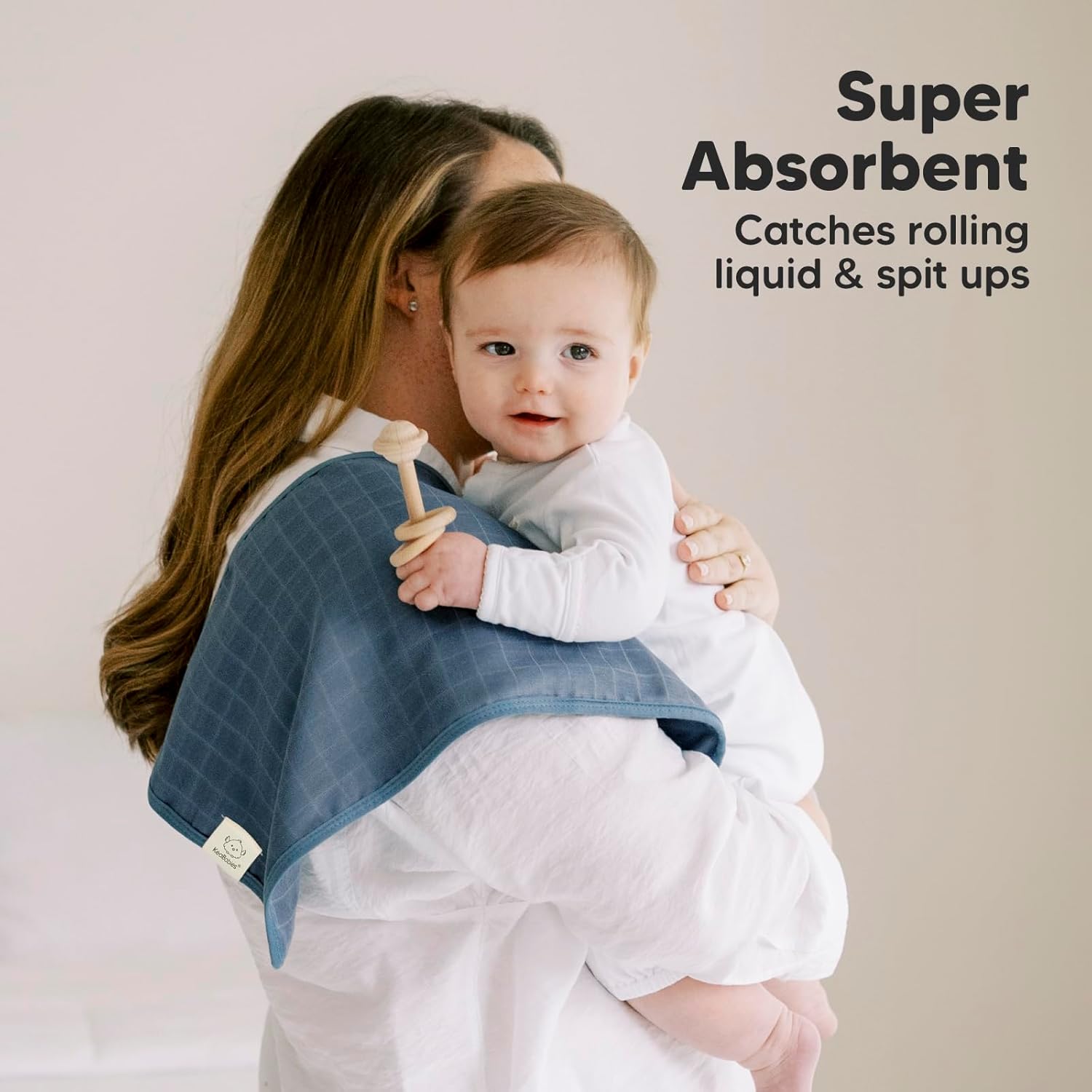 KeaBabies 5-Pack Muslin Burp Cloths Baby Girl, Boy - Baby Girl Burp Cloths, Baby Boy Burp Cloths, Burp Clothes for Baby Girls, Boys, Neutral Burping Cloths for Babies, Burp Rags, Burp Cloths