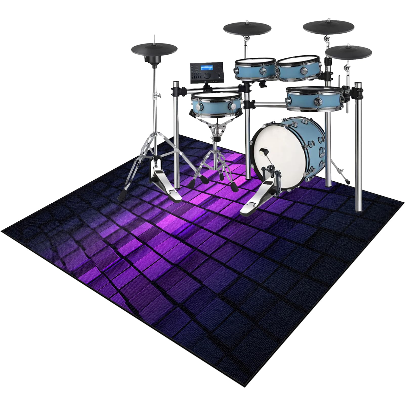 180 x 140 cm, dywan perkusyjny, dywan do perkusji, izolacja akustyczna, profesjonalny elektroniczny zestaw do perkusji jazzowej, perkusji basowej, werbla i innych instrumentów
