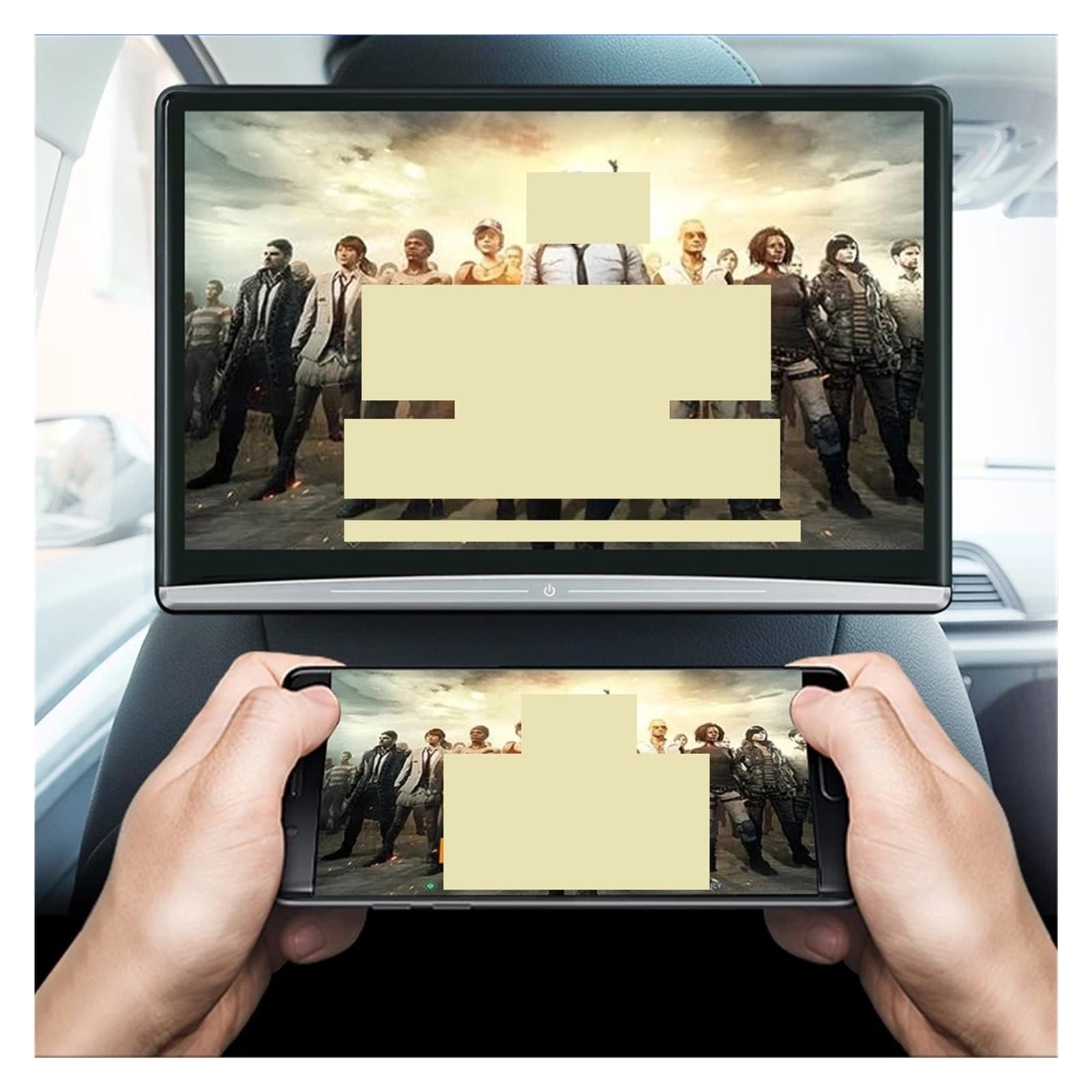 Odtwarzacz zagłówka samochodu 13,3-calowy monitor montowany za zagłówkiem samochodu 4K Ekran HD 1080P IPS WIFI/Bluetooth/USB/HDMI/Airplay Tablet PC Movie Video Player(2PC Monitor)