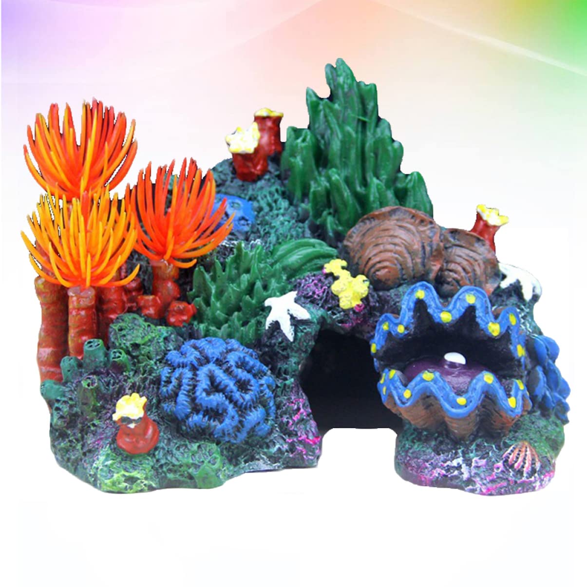 YARNOW 3 Piezas Decoraciones Artificiales para Acuarios Adorno De Montaña Ornamento del Acuario Aire del Tanque De Peces Acuario De Naufragios Adorno De Pecera Grava para Peceras Green