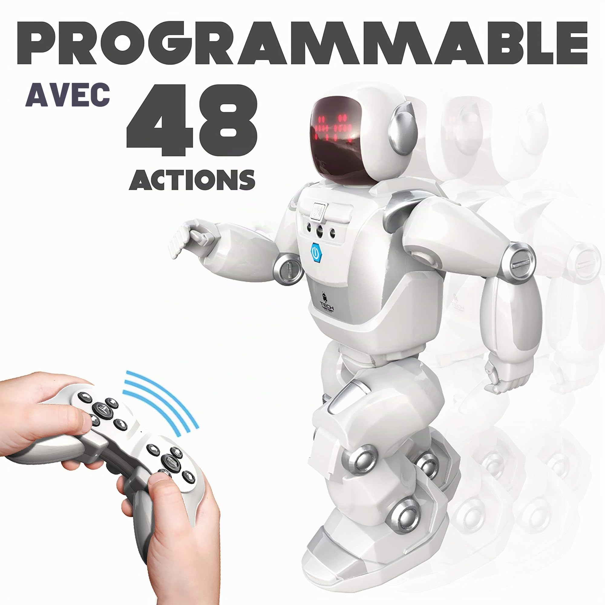 Silverlit Ycoo Program a Bot X Robot Radiocommandé Programmable 40 cm 48 Actions Programmables Capteurs de Mouvements Effets Sonores Lumineux