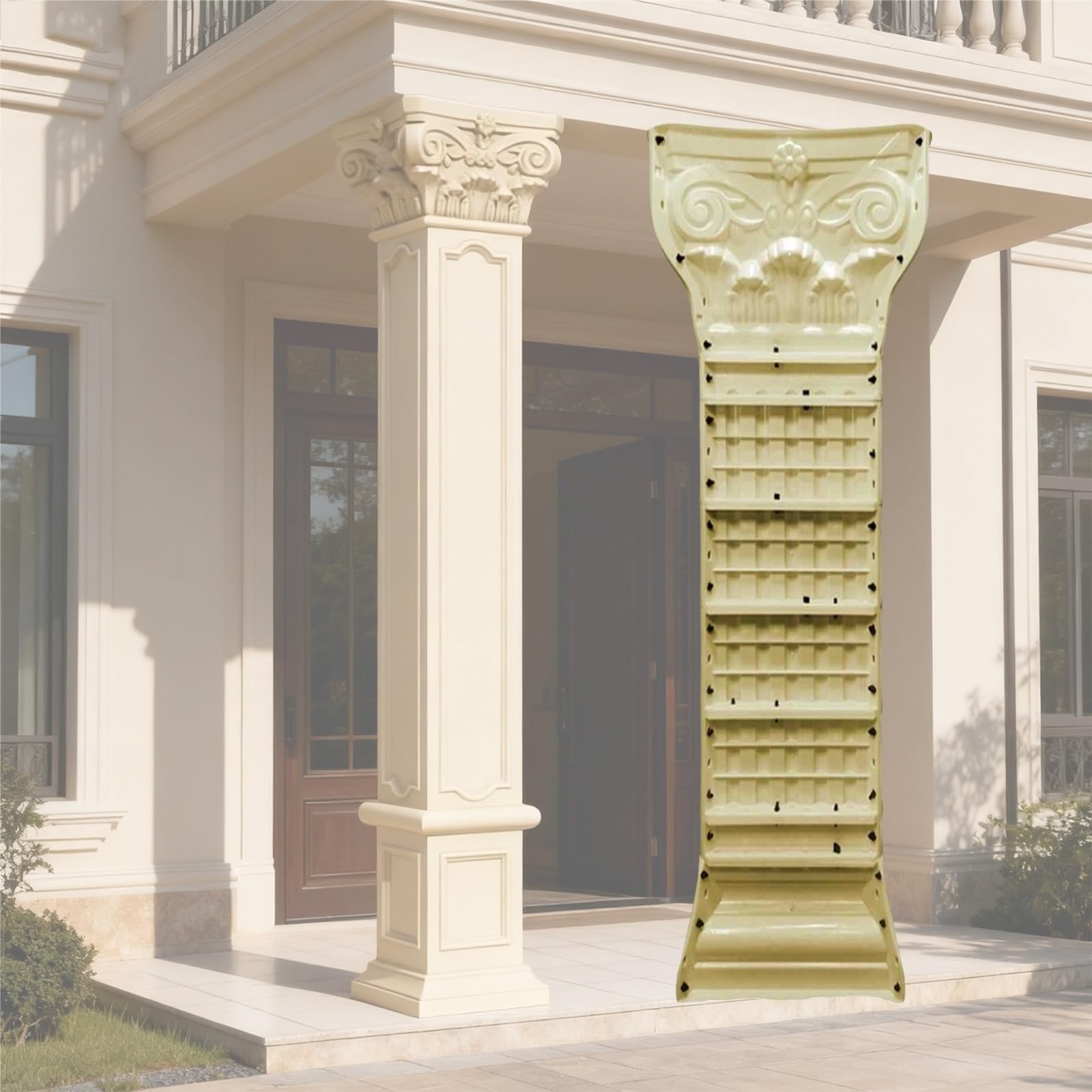 Stampi per balaustra a colonna romana da 3,5 m, decorazione architettonica rotonda per pilastro, ABS fai da te per colata di cemento, gesso e calcestruzzo
