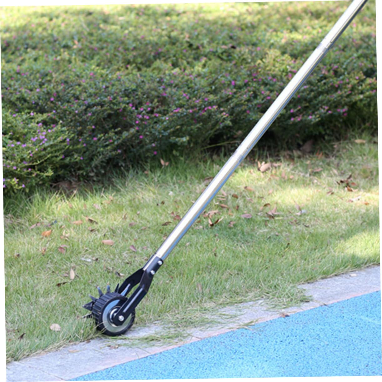 Happyyami Bordatore Manuale Rotante in Metallo per Prato Ruota, Attrezzo Giardino per Rifinitura Bordi, Utensile Manuale per Cura Prato Professionale