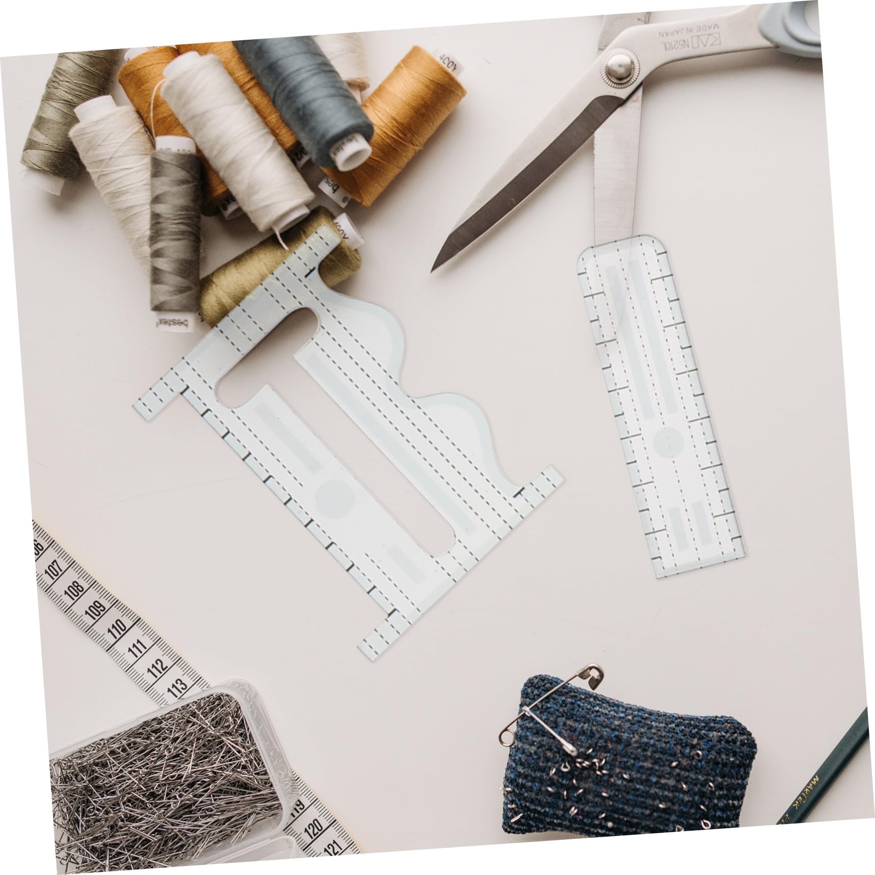 TEHAUX 18piezas Regla De Acrílico Para Patchwork De Costura Herramienta Diy Para Acolchado Plantillas De Costura Multifuncionales
