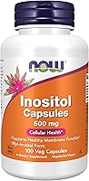 Vista 1 de Now Foods Suplementos, Inositol 500 mg, Función saludable de la membrana*, Salud celular*, 100 cápsulas vegetales