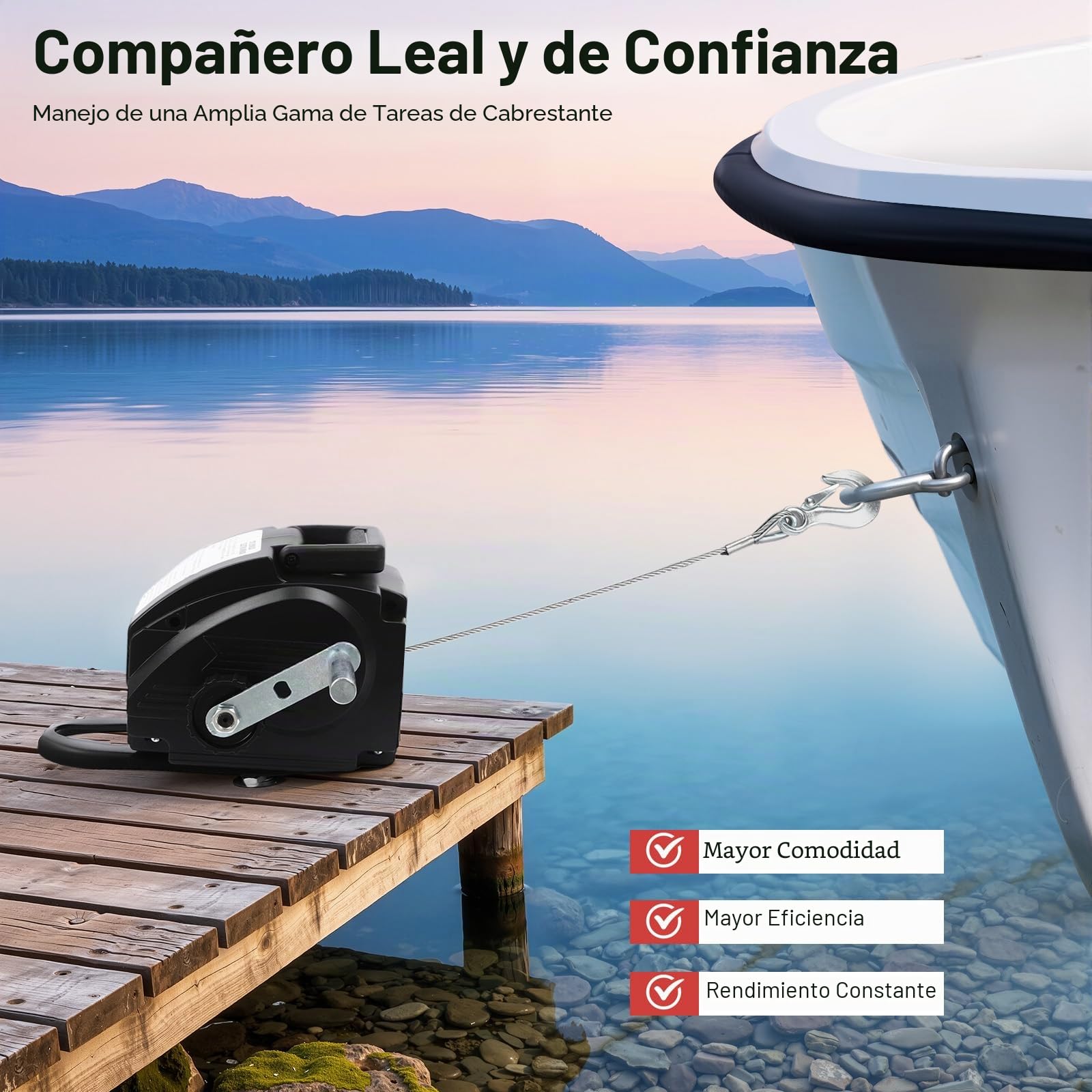 Cabrestante eléctrico de 12 V con motor, Potente 2000 libras móvil cabrestante eléctrico Winch para disparar barcos, camiones y otros objetos pesados