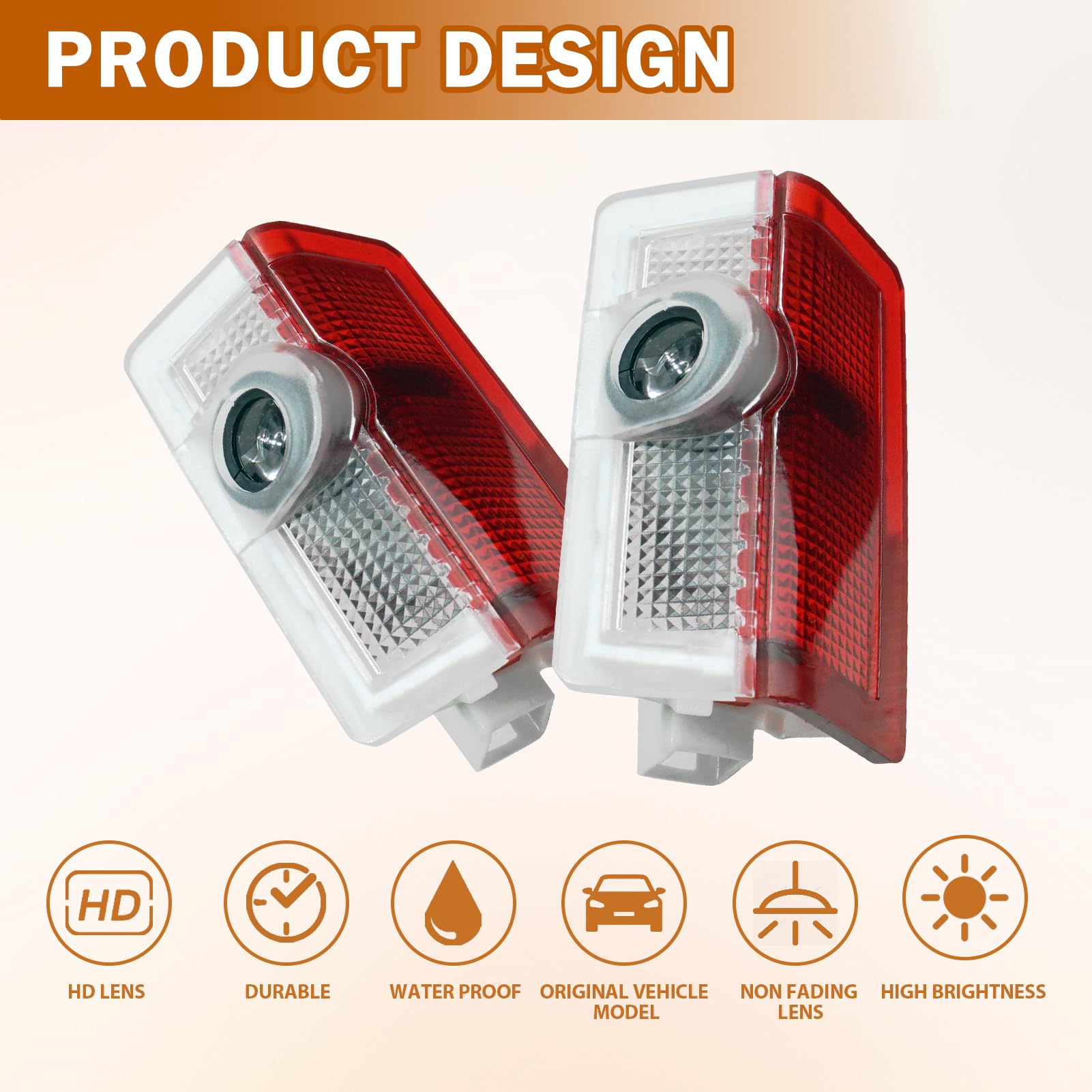 Lot de 4 éclairages de porte de voiture avec logo - Projecteur LED - Pour A B C E M G AMG er W166 W176 W177 W205 W212 W213 W218