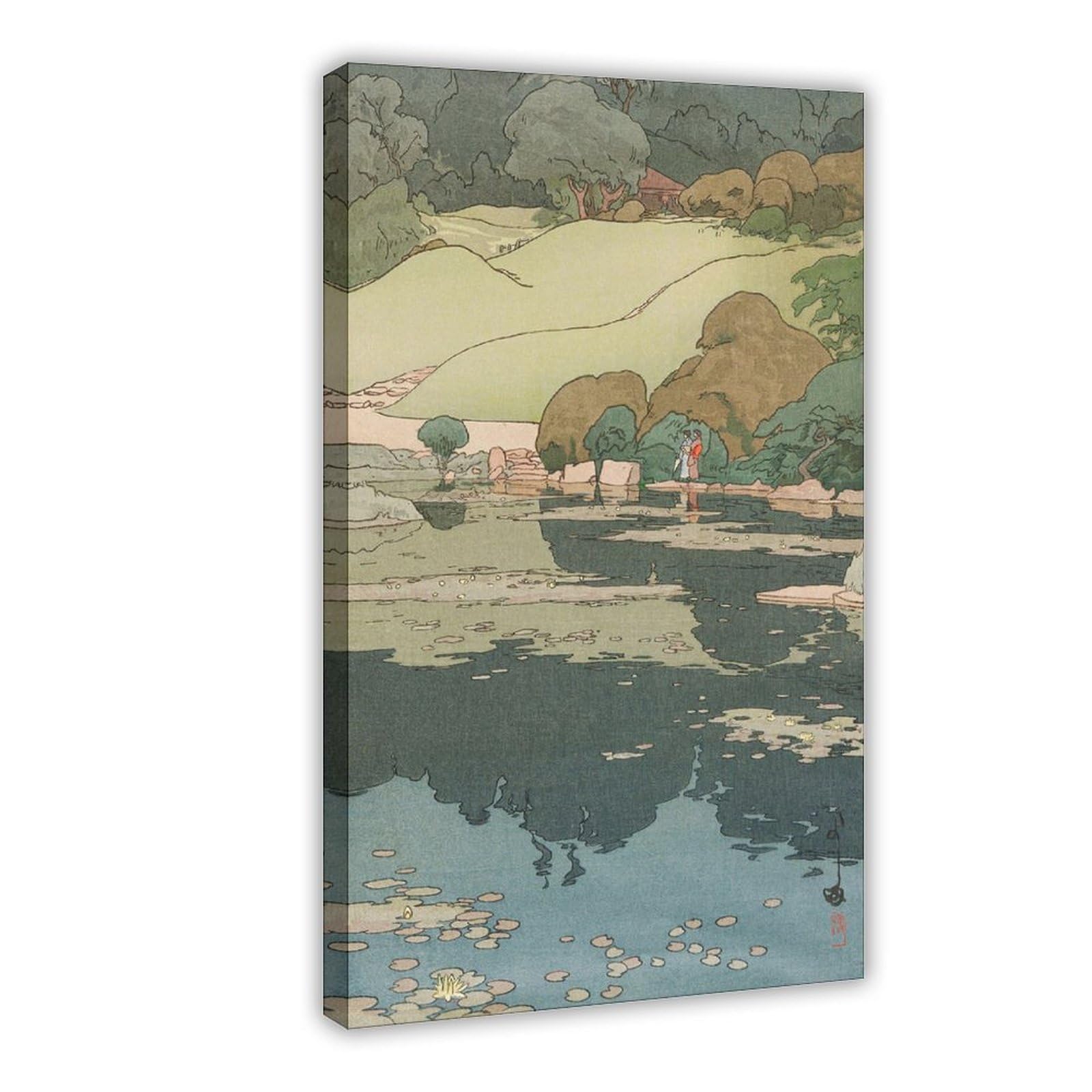 Dfjyjfgjj Yoshida Hiroshi,Water Lilies In The Botanical Garden Canvas Posters Wall Art Bedroom Office Room Decor Gift 24" L X 36" W