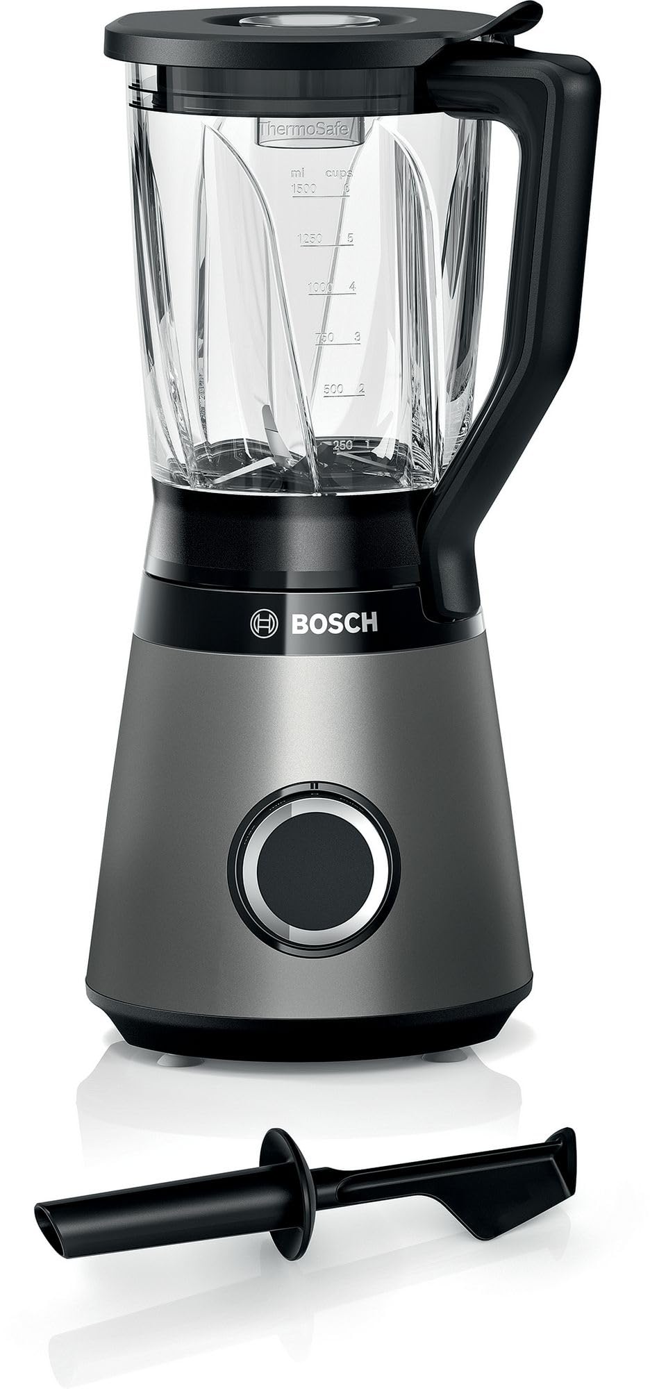 Bosch - Batidora de vaso, VitaPower, Serie 4, Jarra ThermoSafe, 1200 W, Acero, MMB6172S