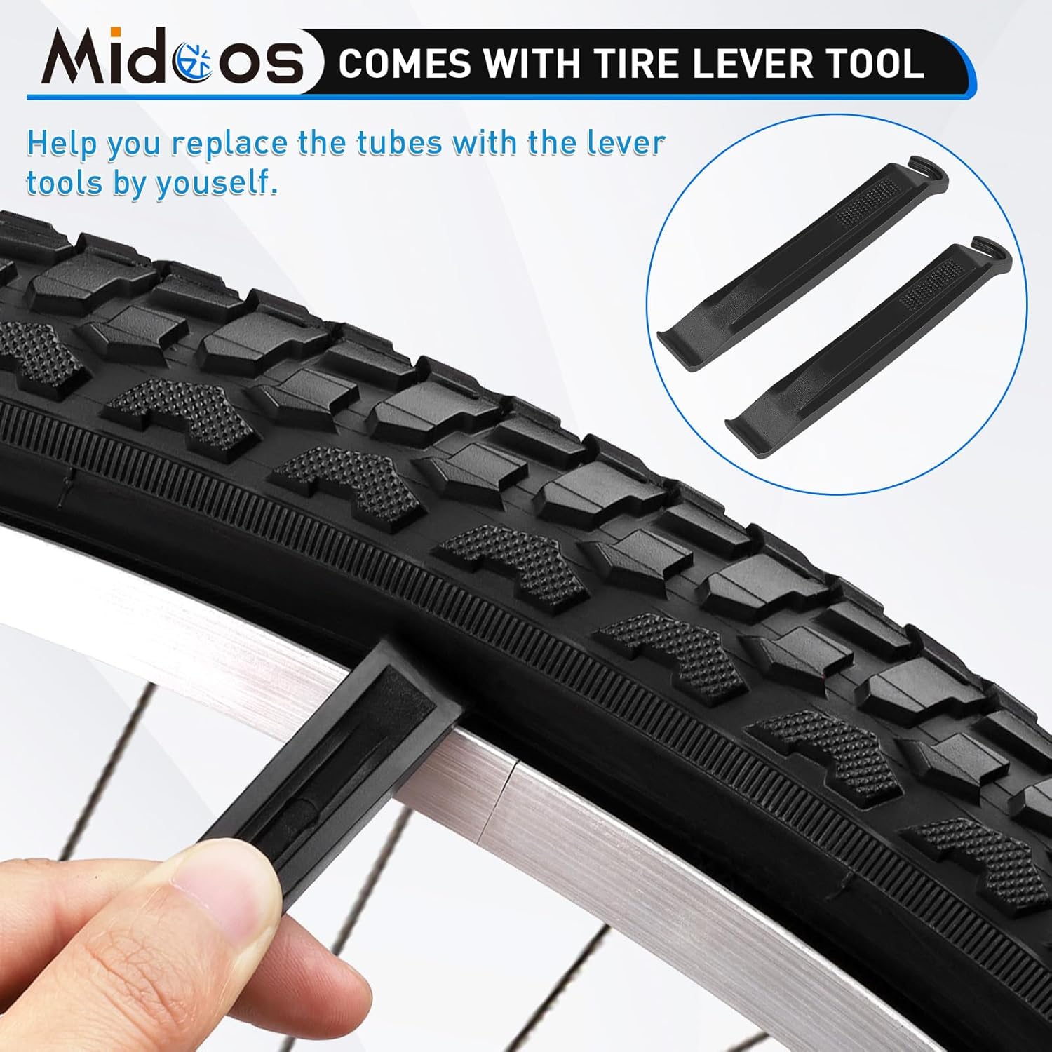 700C Bike Tires, 2 Pack 700x38c Bike Tire, Bicycle Tires and Tube Set with 2 Tire Levers, 40-622 700x38c Road Bike Tires Compatible with 700 x 35C/36C/37C/38C/40C Bike Bicycle Tires and Tubes