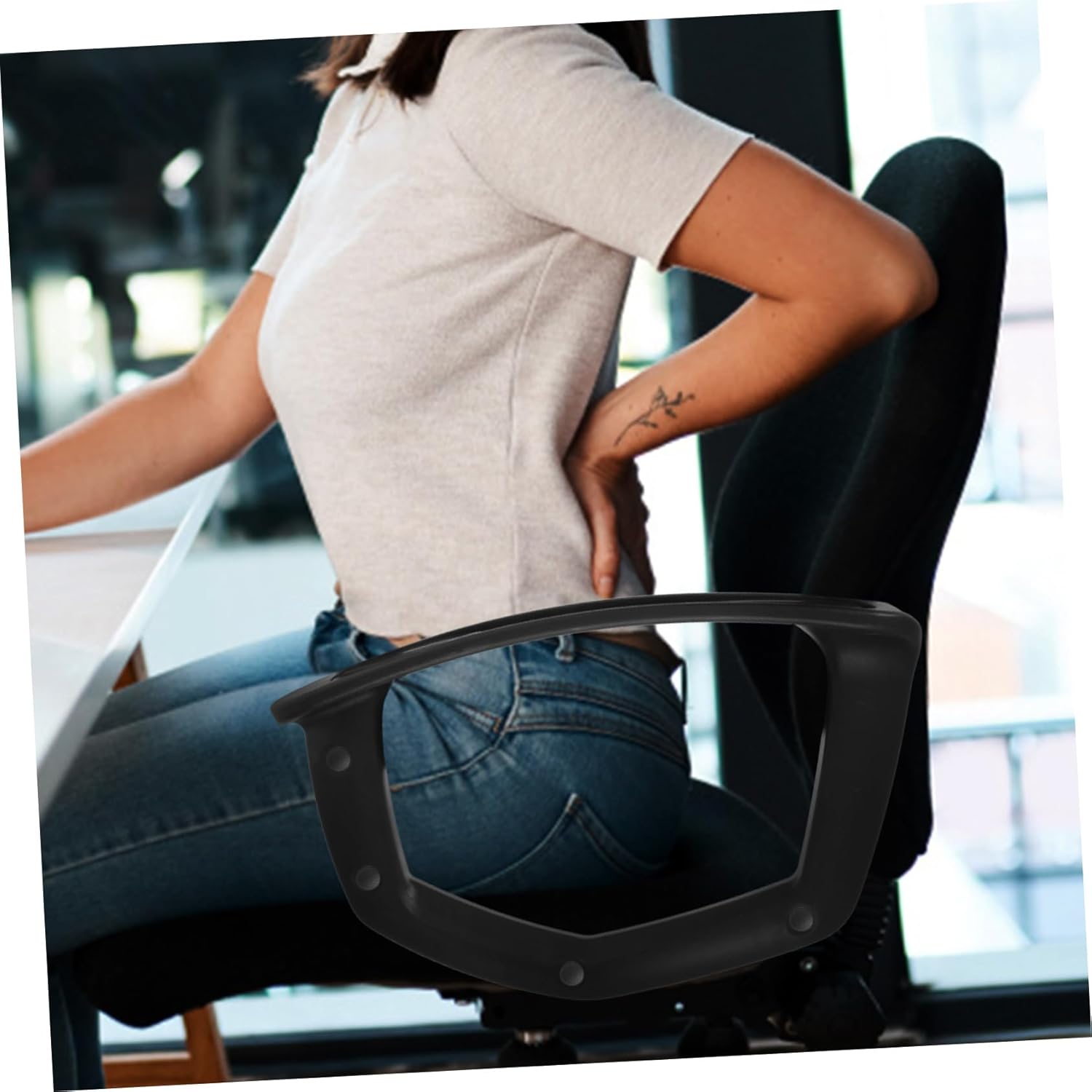 2pcs Plastic Handrail Armrests for Office Chairs Desk Arm Support Computer Chair Arm Rest Pads Fit