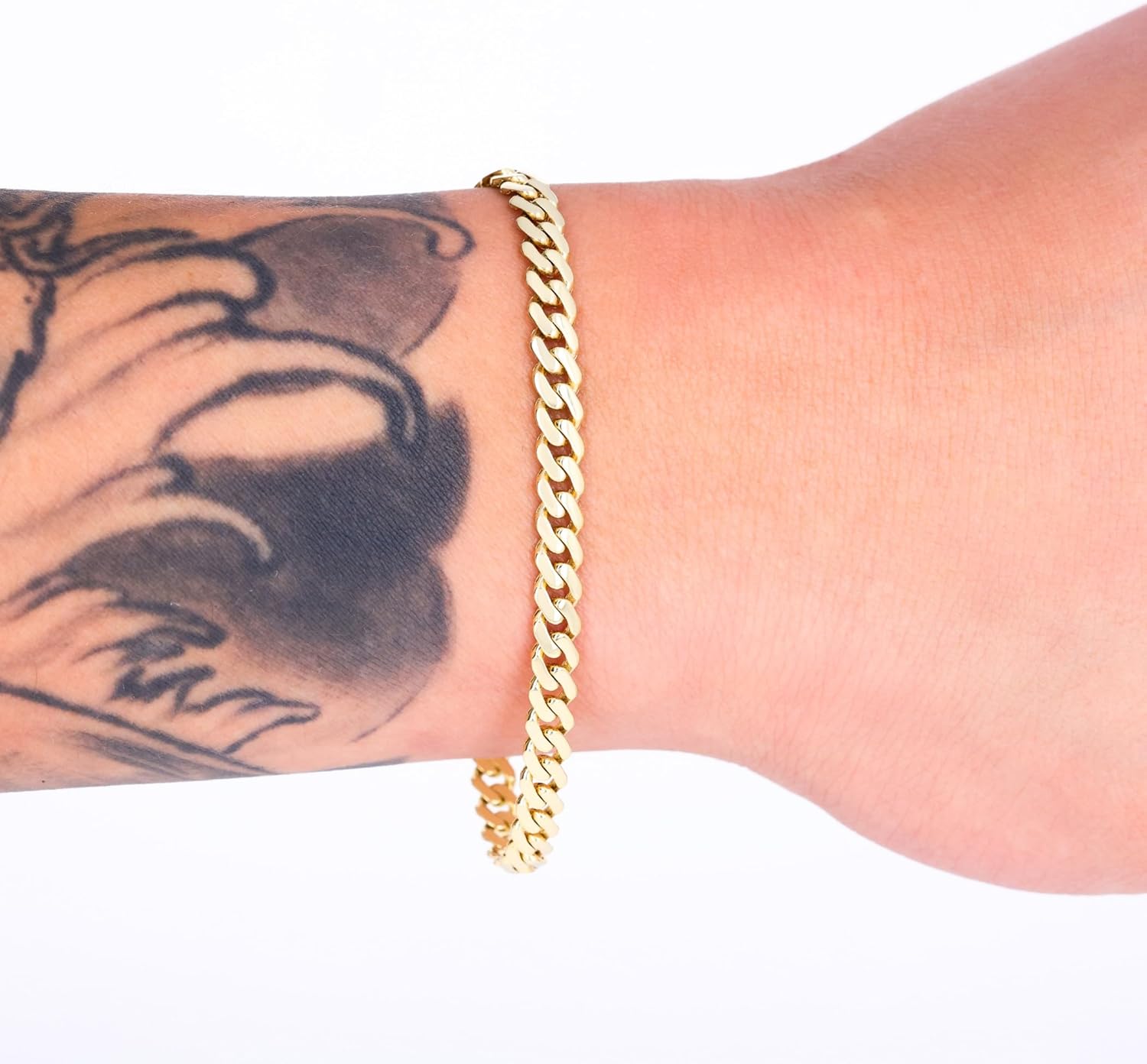 Nuragold 10k Real Yellow Gold Royal Monaco 5mm Miami Cuban Link Bracelet (6"-9") Italian Jewelry for Men & Women - Image 5