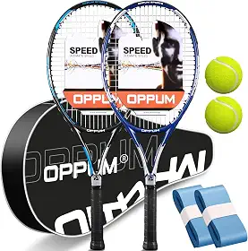 Raquetes de tênis profissionais de 68 cm OPPUM 2 unidades, cordas leves e duráveis, ideais para jogadores iniciantes/intermediários