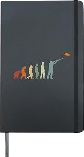 Evolution Clay Skeet pigeon shooting clay target Bird hunter Hardcover Journal, Black