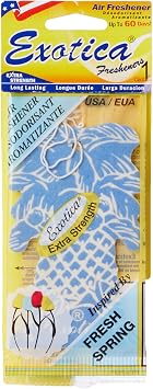 Exotica Fresheners Hanging Palm Tree Air Freshener, Fresh Spring Scent, Blue, 1 Count