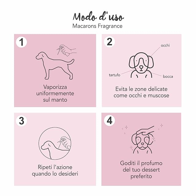 Foto 3 de 5 de YUUP! - Agua perfumada acondicionadora para perros y gatos, sin alcohol, Macarons, 150 ml, perfume de larga…