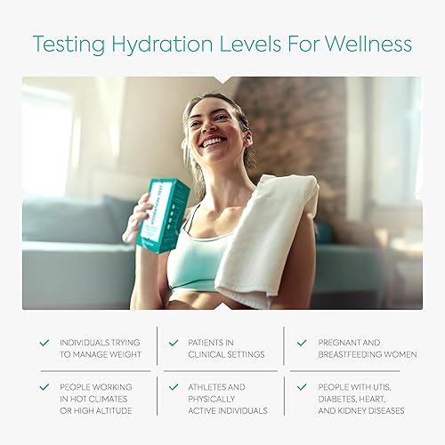 Miniatura 4 de Tiras de prueba de orina de hidratación, tiras de prueba de gravedad específica para orina para monitoreo preciso de la hidratación, empaquetadas