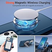 Vista 152 de SUPFINE Funda magnética para iPhone 11 con protector de pantalla (compatible con MagSafe) (protección contra caídas de grado militar), translúcida