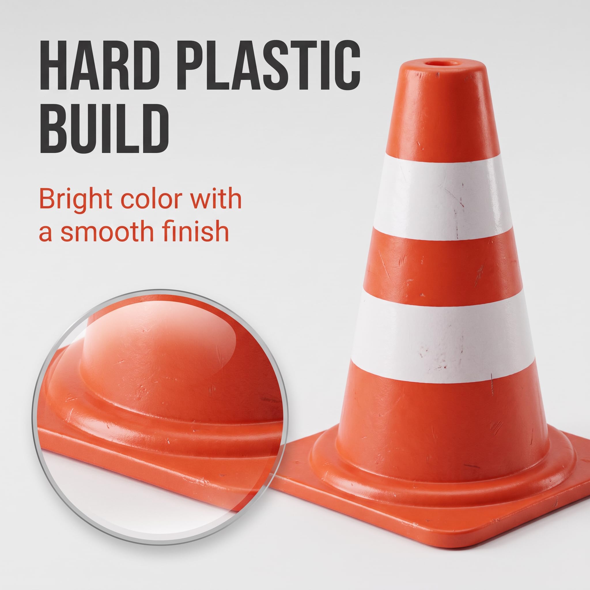 14Pcs Orange Miniature Road Cone,Traffic Cones Plastic Sign Road Cone Toy Roadblock Cone Sign Model Photo Prop Educational for Small Cones Construction Cones,Safety Signs and Signals — Amazon image 4