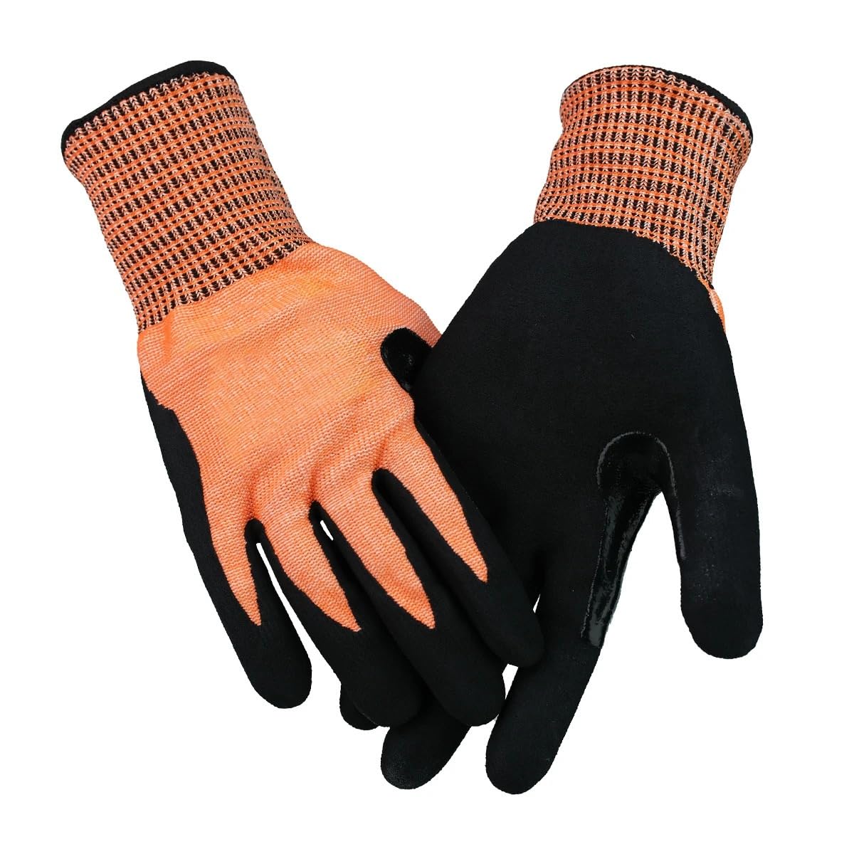 Guantes resistentes a cortes con nitrilo mate y pulgar reforzado para obra